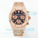 1:1 Clone Swiss APS Audemars Piguet Royal Oak Blue Dial Rose Gold Frosted Gold Watch 